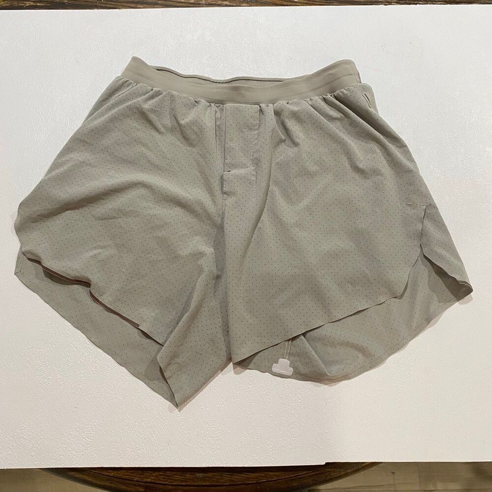 Lululemon Speed Up High Rise Running Shorts Size S Gray Perforated Lined